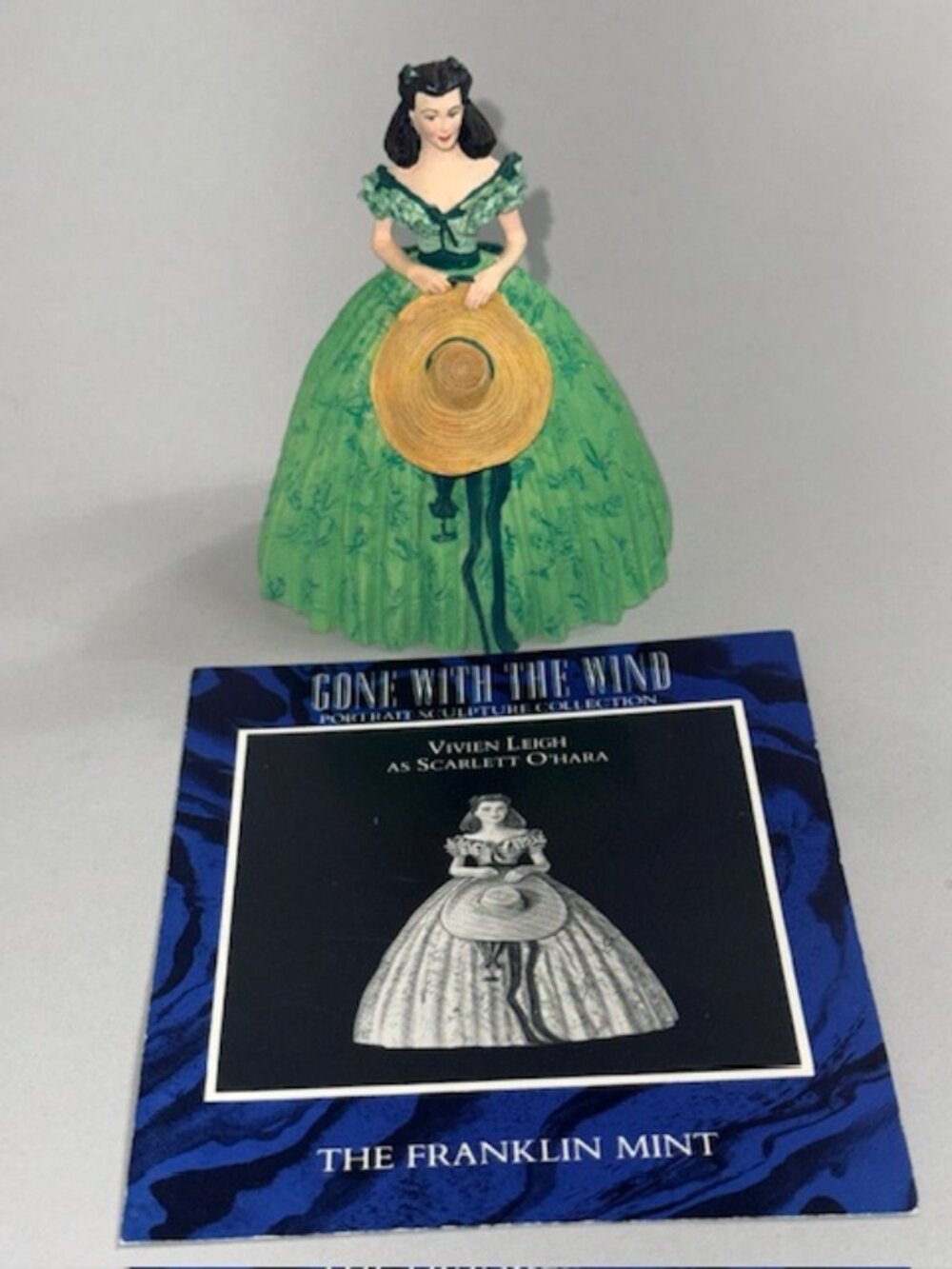 Vintage Franklin Mint Gone With Wind Figurine COA 1990 Selznick Scarlett O'Hara